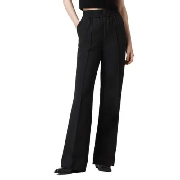 Allsaints Millie Wide Leg Trouser in Black size 4 - Picture 1 of 9